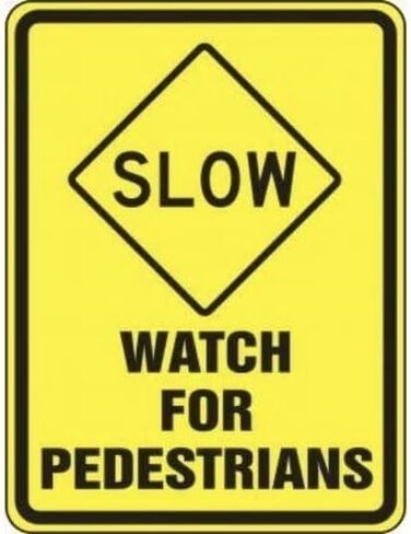 BICYCLE PEDESTRIAN SIGN, Mfr: FRW512HP-A in Saudi Arabia