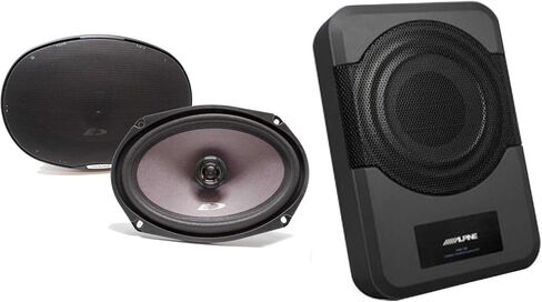 Alpine SXE-6926S 6x9 2-Way Coaxial Speakers (Pair) w/PWE-S8 Powered 8inch Woofer Bundle in Saudi Arabia