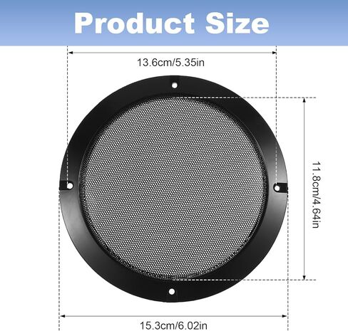 2PCS 5 Inch Speaker Grill Universal Speaker Covers ABS Plastic for Speakers Mounting & Home Audio DIY, Speakers Grille Protector with 8PCS Screws in Saudi Arabia