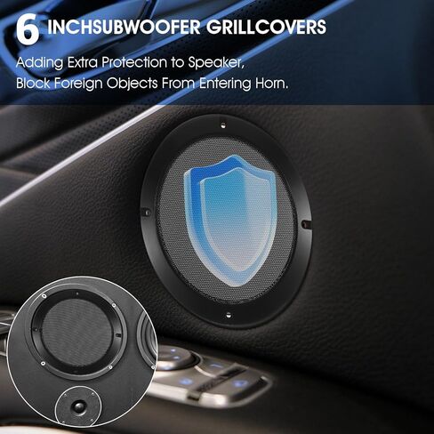 2PCS 5 Inch Speaker Grill Universal Speaker Covers ABS Plastic for Speakers Mounting & Home Audio DIY, Speakers Grille Protector with 8PCS Screws in Saudi Arabia