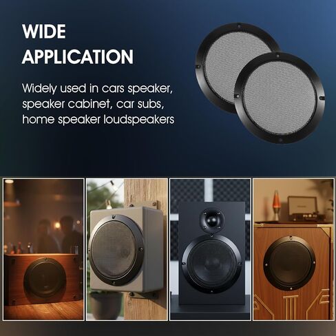 2PCS 5 Inch Speaker Grill Universal Speaker Covers ABS Plastic for Speakers Mounting & Home Audio DIY, Speakers Grille Protector with 8PCS Screws in Saudi Arabia
