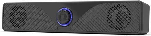 Computer Speakers for Desktop Monitor, USB Powered Wired PC Soundbar with 3.5mm AUX, Plug & Play Speaker Bar with Volume Knob, Clear Sound for Laptop, PC, Home and Office, Black in Saudi Arabia