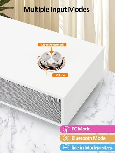 مكبرات صوت الكمبيوتر، مكبر صوت للكمبيوتر الشخصي مع مضخم صوت، مكبرات صوت Deaktop 2.1 USB، بلوتوث 5.0 ومكبرات صوت RCA لأجهزة الكمبيوتر المكتبية وأجهزة الكمبيوتر المحمولة والفونوغراف والهواتف والأجهزة اللوحية (K03) in Saudi Arabia