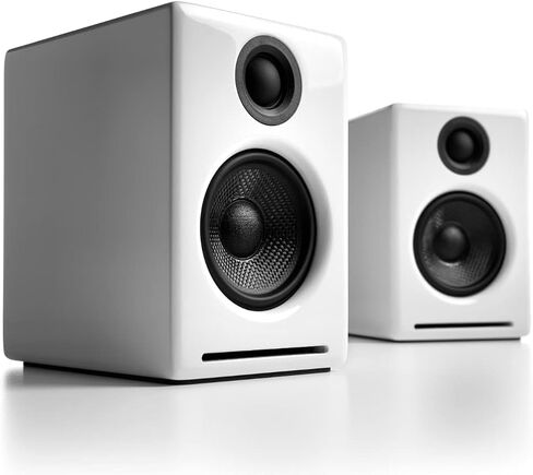 Audioengine A2+ Bluetooth Computer Speaker Bundle – Compact Desktop Speakers for PC & Laptop with S6 Subwoofer and DS1M Speaker Stands in White in Saudi Arabia