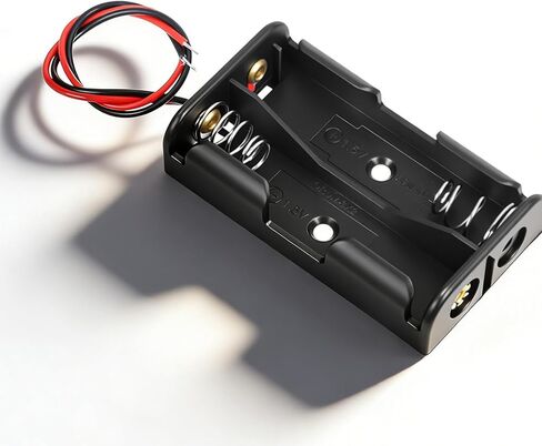 AA Battery Holder with Leads, 2PCS 2 X 1.5v AA Battery Case Double a Batteries Holder AA-Battery Pack Small-Battery Holders Organizer for Batteries in Saudi Arabia