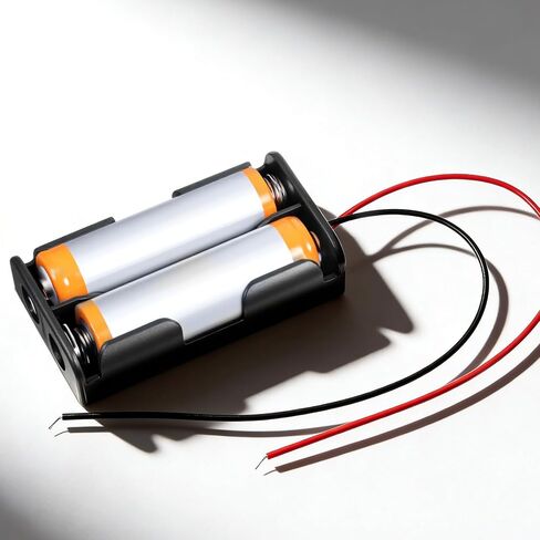 AA Battery Holder with Leads, 2PCS 2 X 1.5v AA Battery Case Double a Batteries Holder AA-Battery Pack Small-Battery Holders Organizer for Batteries in Saudi Arabia