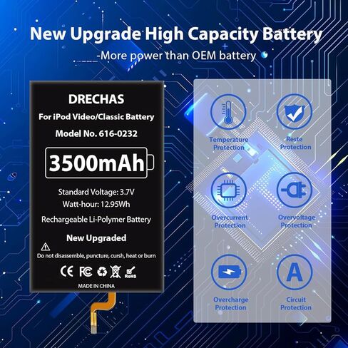 3500mAh Battery for iPod Classic/Video 5th - 7th Generation with Repair Tool Kit in Saudi Arabia