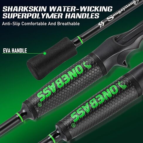 One Bass Fishing Rod, Lightweight Graphite Spinning & Casting Rod with Super Polymer Handle in Saudi Arabia