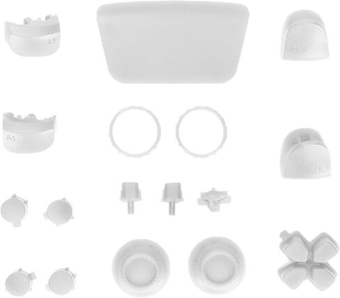 PS5 Controller Buttons, Customize Your Gamepad with Replacement Buttons, High Resistance, Scratch Resistance, Compatible with PS5 Gamepad (White) in Saudi Arabia