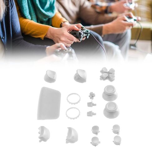 PS5 Controller Buttons, Customize Your Gamepad with Replacement Buttons, High Resistance, Scratch Resistance, Compatible with PS5 Gamepad (White) in Saudi Arabia