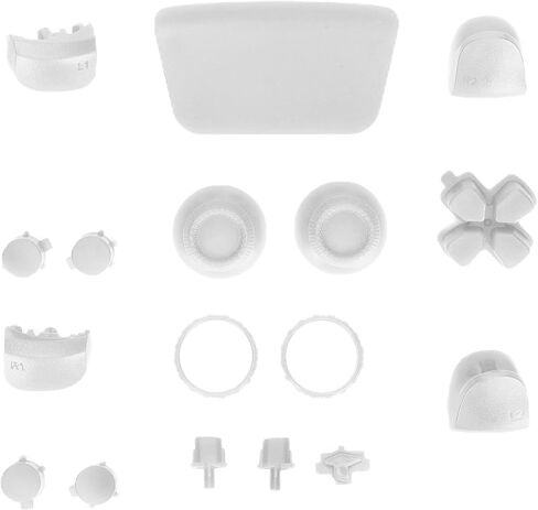PS5 Controller Buttons, Customize Your Gamepad with Replacement Buttons, High Resistance, Scratch Resistance, Compatible with PS5 Gamepad (White) in Saudi Arabia