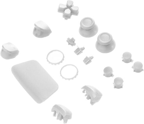 PS5 Controller Buttons, Customize Your Gamepad with Replacement Buttons, High Resistance, Scratch Resistance, Compatible with PS5 Gamepad (White) in Saudi Arabia
