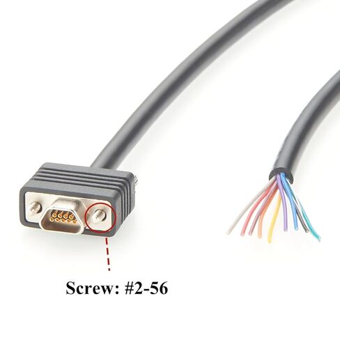 وعاء أنثى Micro DB9 لفتح كابل الضفيرة ذو النهاية الحرة مع مجموعة كابل Micro D-Sub CMD 9 Pin المحمية بالبرغي المتوافقة مع 0834219042، 0834219043، 0834219044 (1.6M) in Kuwait