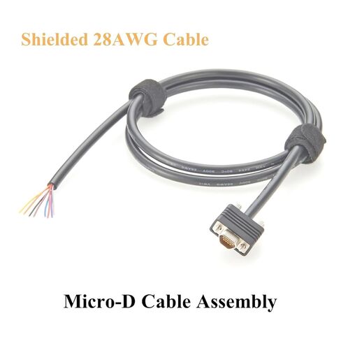 وعاء أنثى Micro DB9 لفتح كابل الضفيرة ذو النهاية الحرة مع مجموعة كابل Micro D-Sub CMD 9 Pin المحمية بالبرغي المتوافقة مع 0834219042، 0834219043، 0834219044 (1.6M) in Kuwait