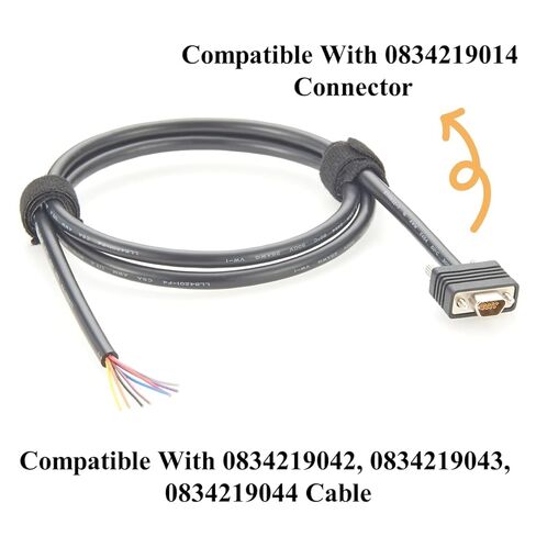 وعاء أنثى Micro DB9 لفتح كابل الضفيرة ذو النهاية الحرة مع مجموعة كابل Micro D-Sub CMD 9 Pin المحمية بالبرغي المتوافقة مع 0834219042، 0834219043، 0834219044 (1.6M) in Kuwait