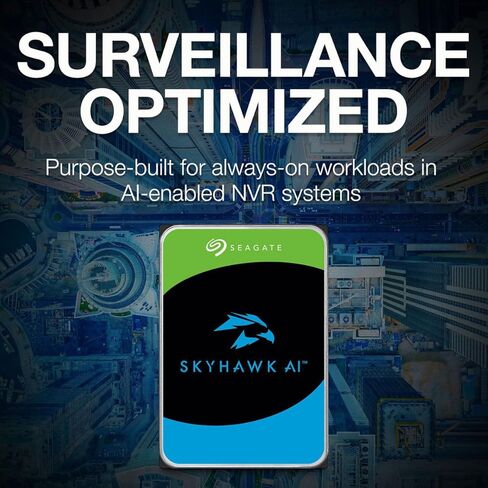 Seagate Skyhawk AI SATA III 3.5" Internal Hard Drive - 24TB, 2-Pack, 512MB Cache in Saudi Arabia