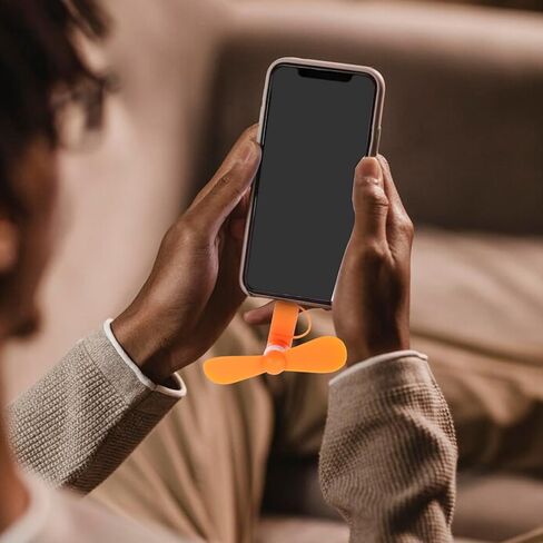 Beavorty 5pcs مروحة الهاتف الخليوي الصغيرة 2 في 1: مروحة الهاتف السائبة USB C مايكرو USB مبرد الهواء المحمول مع اثنين من أوراق التهوية التبريد للسفر حافلة مترو الانفاق in Saudi Arabia