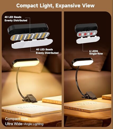 مصباح Jasput 2 في 1 LED للكتب والمكتب، رقبة معقوفة مرنة، 3 أوضاع ألوان وقابلة للتعتيم، ضوء قراءة قابل لإعادة الشحن ومصباح مؤتمرات الفيديو للسرير والمكتب والكمبيوتر المحمول والدراسة in Kuwait