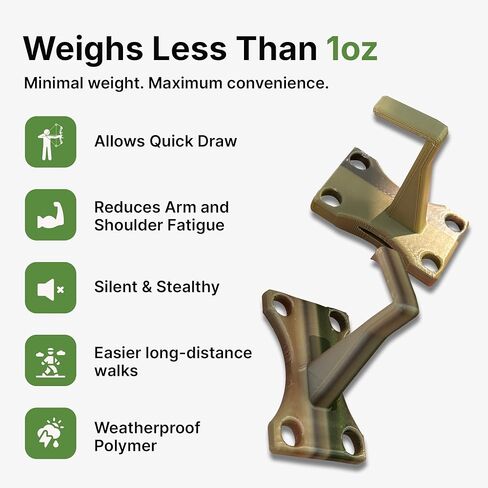 Compound Bow Holder for Hunting – Bow Monkey Hands-Free Sling Accessory for Hunters – Lightweight Bow Hanger for Chest Carry – Archery Gear Compatible with Molle Backpack Straps – Stay Ready & Silent in Saudi Arabia
