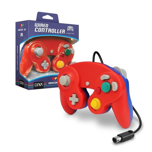Cirka Wired Controller for Wii/GameCube (Red/Blue) - GameCube in Saudi Arabia