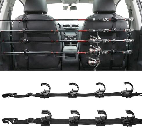 MAQUITA 2 Pcs Fishing Rod Racks for Car, 4-Rod or Combos Capacity Rod Holder for Car,SUV,Truck Front or Rear Seats in Saudi Arabia