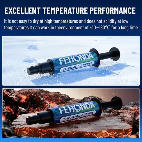 9.8W/Mk 10g Thermal Paste, Thermal Paste CPU, Ultra-Low Thermal Resistance, Easy & Safe Application, Non-Drying, Pasta Termica para PC Gamer/PS4/PS5/GPU/Laptop/Consoles/Processor in Kuwait