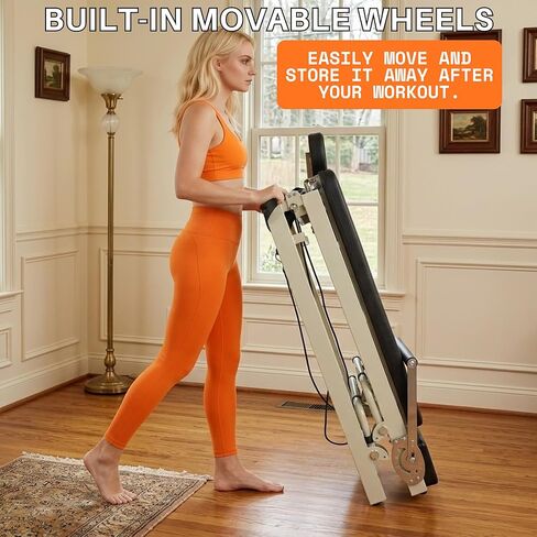 92" 3RD Gen Extended Pilates Reformer, Foldable Pilates Machine with Yoga Ring & Headrest, Jumpboard, Dual Resistance Springs, Pilates Equipment for Home Workout, up to 500 lbs in Saudi Arabia