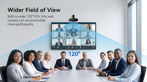كاميرا ويب 1080 بكسل عالية الدقة مع ميكروفون، إلغاء الضوضاء، غطاء الخصوصية، عدسة واسعة الزاوية، تصحيح تلقائي للضوء، توصيل وتشغيل كاميرا ويب USB لأجهزة الكمبيوتر المحمول، سطح المكتب، الكمبيوتر الشخصي، ماك، تكبير، سكايب، البث (1080 بكسل) in Kuwait