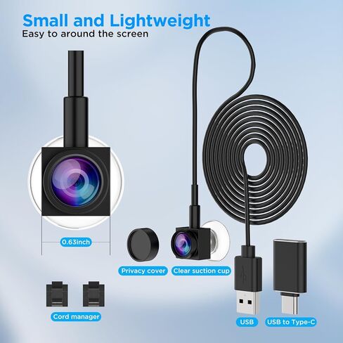 Eye Contact Webcam 1080P Auto Focus with Suction Cup of Center Screen, Web cam with Noise-Cancelling Microphone for PC and Laptop,Plug & Play USB Webcam for Zoom/Teams/Streaming in Saudi Arabia