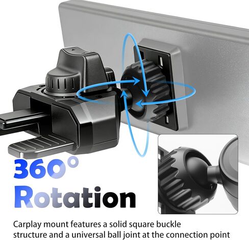 360° Rotation CD Mount for Carplay Screen,Adjustable CD Slot Mount for Carplay Screen and in-Car Monitors Android Display,Stable Carplays CDs Mounts with 17mm Ball Mounts in Saudi Arabia