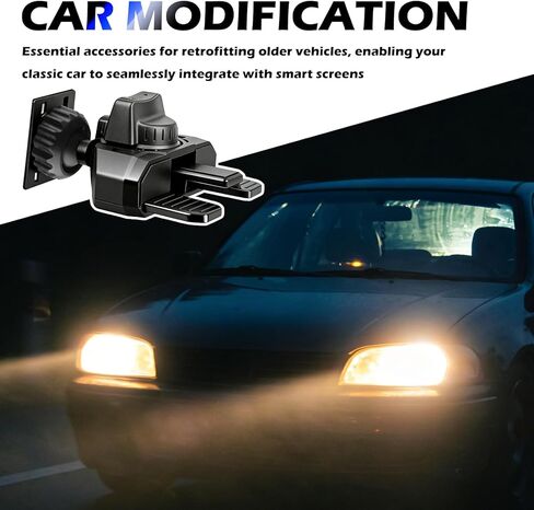 360° Rotation CD Mount for Carplay Screen,Adjustable CD Slot Mount for Carplay Screen and in-Car Monitors Android Display,Stable Carplays CDs Mounts with 17mm Ball Mounts in Saudi Arabia