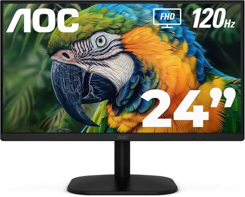AOC 24B35H3 24" IPS Full HD (1920 x 1080) 120Hz LED Monitor, Adaptive Sync, VGA & HDMI, Flicker-Free, Low Blue Light, HDR Ready, VESA, Tilt Adjust, Eco-Friendly in Saudi Arabia