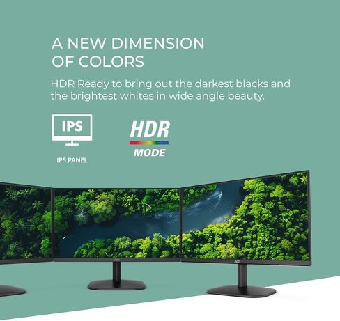 AOC 24B35H3 24" IPS Full HD (1920 x 1080) 120Hz LED Monitor, Adaptive Sync, VGA & HDMI, Flicker-Free, Low Blue Light, HDR Ready, VESA, Tilt Adjust, Eco-Friendly in Saudi Arabia