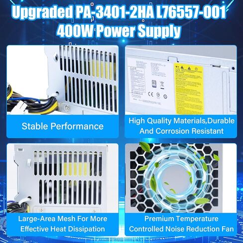 Upgraded 942332-001 L04618-800 400W Power Supply PA-3401-1HA L04618-400 PSU Compatible with HP 280 288 285 480 600 680 800 G3 G4 400W 942332-001 L76557-001 PA-3401-2HA Power Supply in Saudi Arabia
