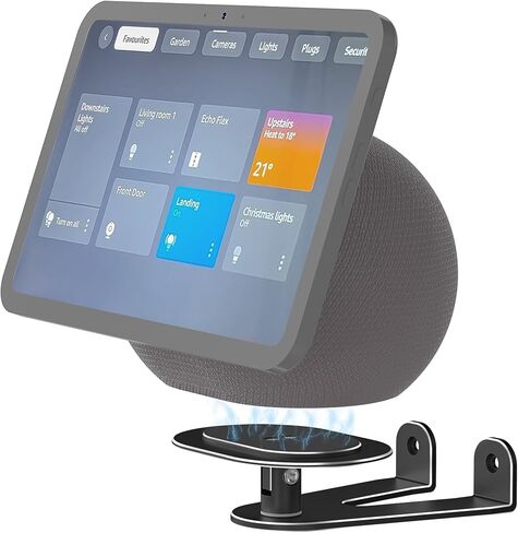 حامل حائط ألموز لبرنامج Echo Show 8 & Echo Show 11 (إصدار 2025)، قابل للتعديل والدوران، دعامة جدارية من الألومنيوم الصلب، إدارة الكابلات، حامل موفر للمساحة لبرنامج Echo Show 8 2025 (أسود) in Kuwait