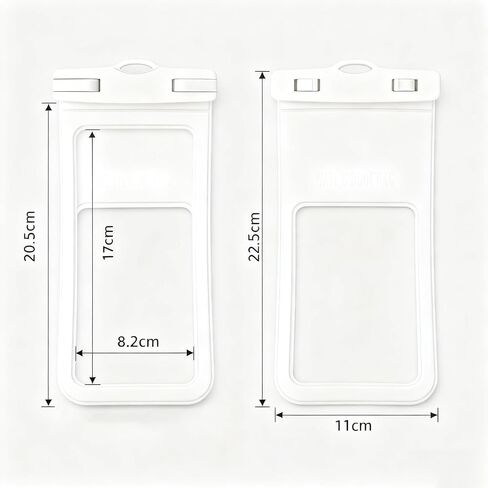 White Waterproof Phone Pouch, IPX8 Submersible Phone Case Dry Bag for Beach & Swimming, Universal Fit for iPhone 17 16 15 14 13 Pro Max, Samsung Galaxy (Single Pack) in Saudi Arabia