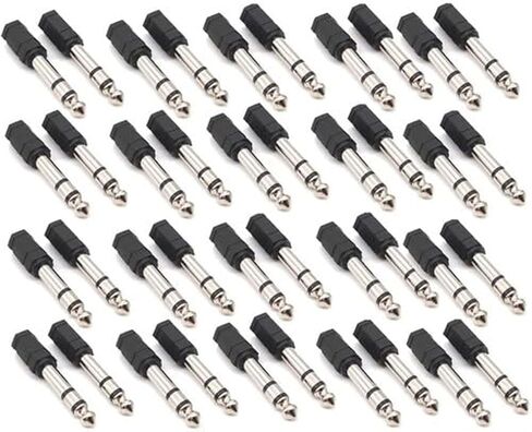 40PCS 3.5mm Stereo F to 1/4" Stereo M Headphone Audio Adapters in Saudi Arabia