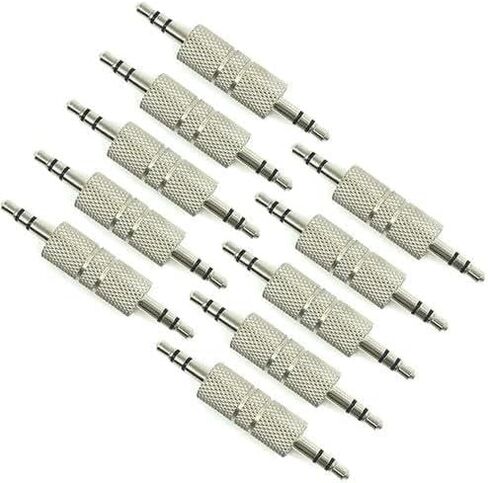 10x 3.5mm Stereo Male to Male Audio Gender Changer Adapter in Saudi Arabia