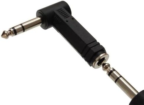 4-Piece 1/4" (6.35mm) TRS Stereo Right-Angle Audio Adapter Kit – Male-to-Female, Space-Saving Angle, Professional-Grade Contacts in Saudi Arabia
