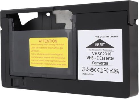 Qinlorgo VHS C Cassette Adapter, Play Record S VHS C S Tapes Adapter, Player Recorder with One Touch Control, Ideal for Player & Recorder in Saudi Arabia
