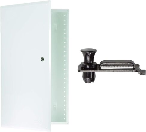 Legrand - OnQ Structured Media Enclosure with Hinged Door, 42 Inch Metal Media Box, EN4250 & Legrand - OnQ Cable Management Clips, No Tools to Install Wall Cable Management, AC103520, 20 Pack in Saudi Arabia