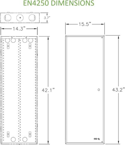 Legrand - OnQ Structured Media Enclosure with Hinged Door, 42 Inch Metal Media Box, EN4250 & Legrand - OnQ Cable Management Clips, No Tools to Install Wall Cable Management, AC103520, 20 Pack in Saudi Arabia