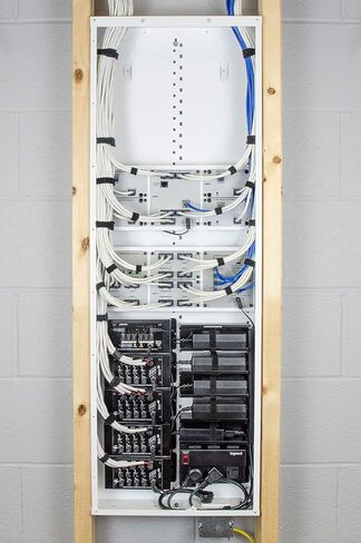 Legrand - OnQ Structured Media Enclosure with Hinged Door, 42 Inch Metal Media Box, EN4250 & Legrand - OnQ Cable Management Clips, No Tools to Install Wall Cable Management, AC103520, 20 Pack in Saudi Arabia