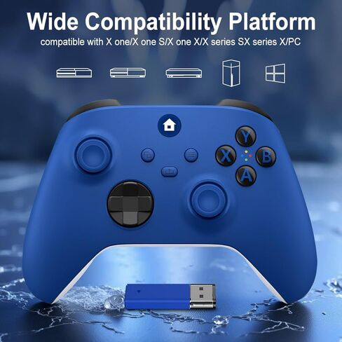 ADHLEK لوحدة تحكم Xbox، وحدة تحكم Xbox One - الاقتران والتبديل بسهولة بين الأجهزة، متوافق مع Xbox Series X|S، Xbox One، Windows 10/11 PC - أزرق in Kuwait