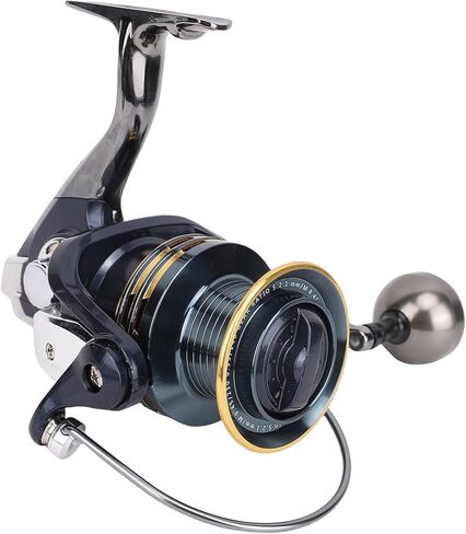 Fabater Fishing Reels, 15KG Braking .2:1 Gear Ratio All Metal Ice Fishing Reels, Spinning with Long Throw Capability Beveled Line Cups for Ice Summer in Saudi Arabia