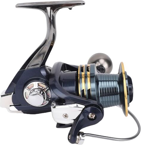 Fabater Fishing Reels, 15KG Braking .2:1 Gear Ratio All Metal Ice Fishing Reels, Spinning with Long Throw Capability Beveled Line Cups for Ice Summer in Saudi Arabia