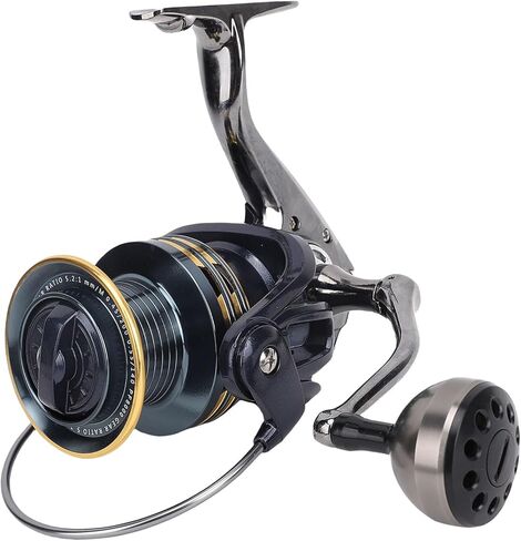 Fabater Fishing Reels, 15KG Braking .2:1 Gear Ratio All Metal Ice Fishing Reels, Spinning with Long Throw Capability Beveled Line Cups for Ice Summer in Saudi Arabia