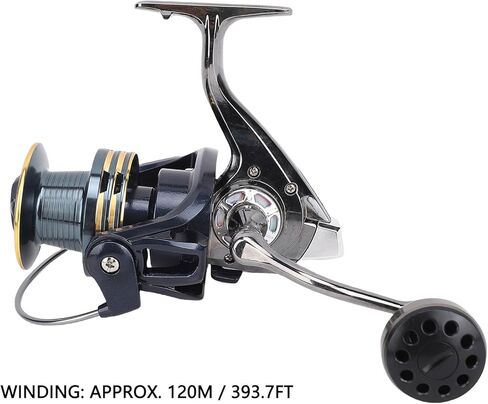 Fabater Fishing Reels, 15KG Braking .2:1 Gear Ratio All Metal Ice Fishing Reels, Spinning with Long Throw Capability Beveled Line Cups for Ice Summer in Saudi Arabia