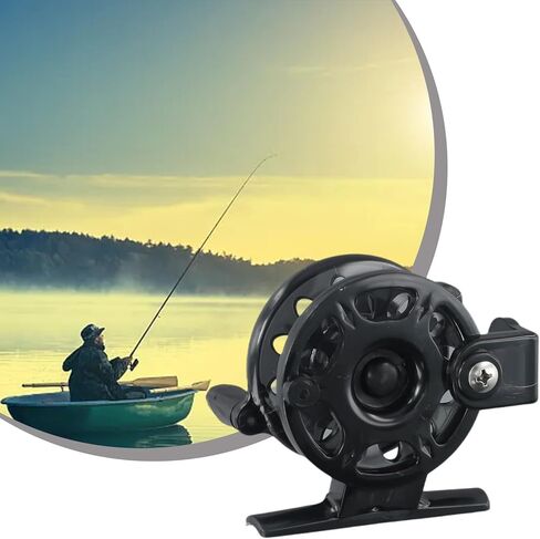 Fishing Reel Portable Ice Fishing Wheel Raft Reel 1:1 Gear Ratio Plastic Spool Tackle Gear for Boat Rock Beach Lake River Stream in Saudi Arabia