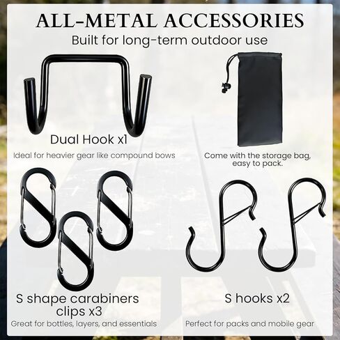 Tree Saddle Hunting Accessories – 6.6ft Timber Strap & Bow Hanger, Saddle Hunting Gear with 32-Loop Daisy Chain, Metal Hooks & Integrated G-Hook Buckle in Saudi Arabia